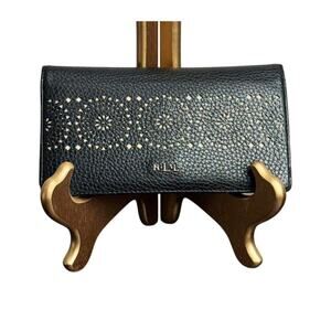 Vintage Black Ralph Lauren Leather Wallet - 4" x 7"